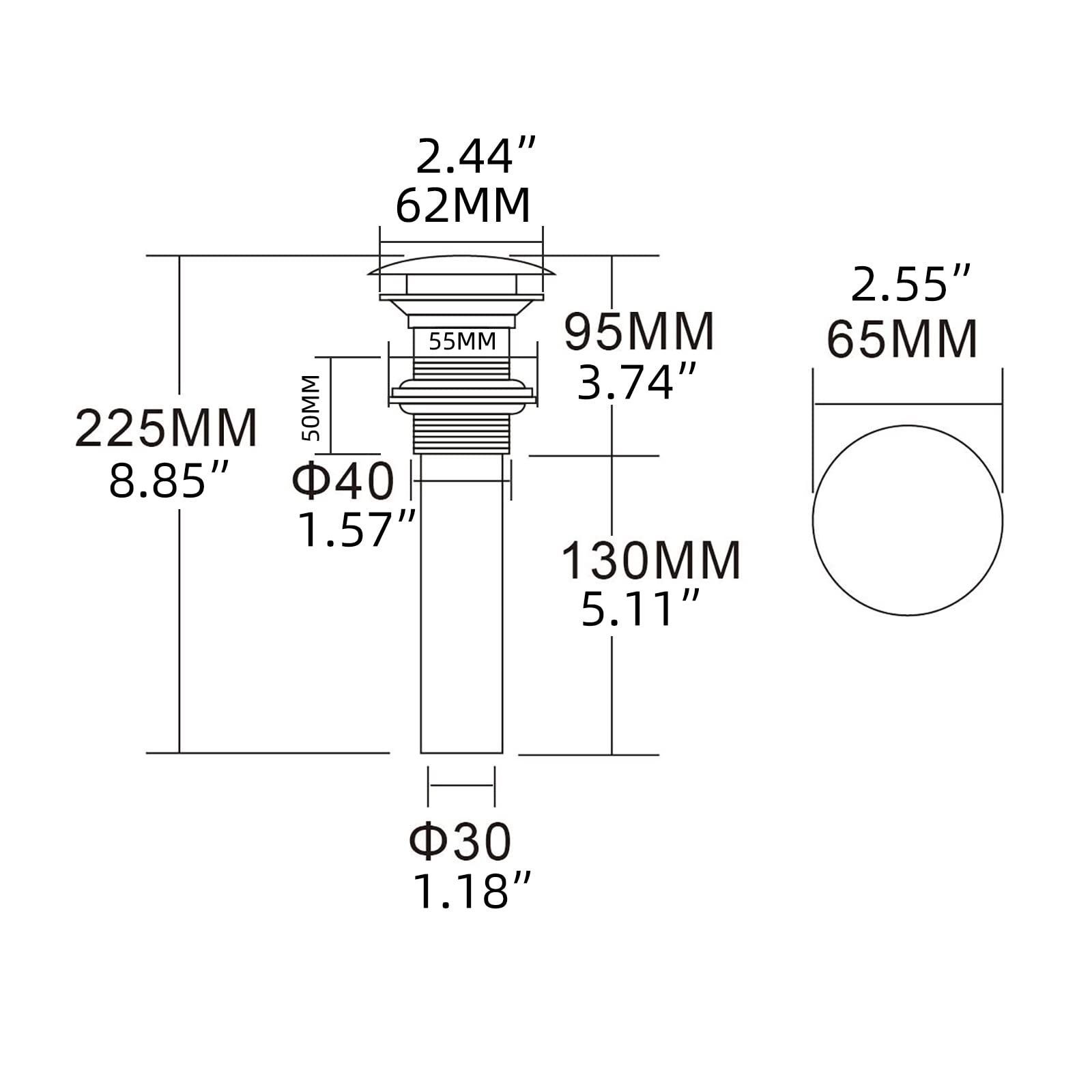 バスルーム洗面化粧台シンクポップアップ 真鍮