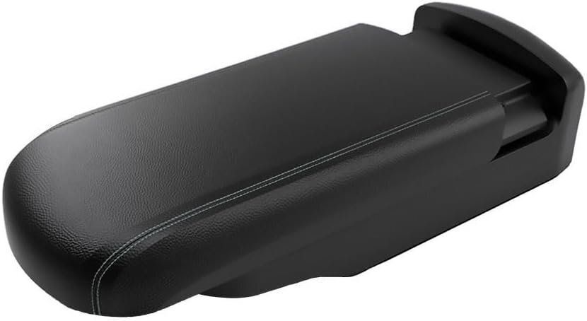 本革 トヨタ カローラツーリング カローラスポーツ 210系 用 アームレストボックス ブラック×ホワイトステッチ 取付簡単