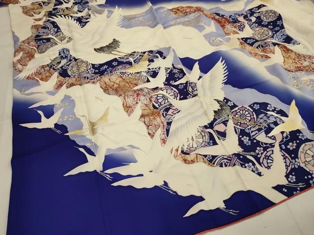 平和屋着物□豪華振袖 飛鶴文 暈し染め 金銀彩 正絹 逸品