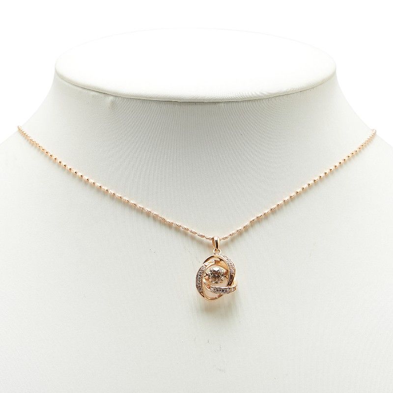 ノーブランド ペンダントネックレス K18PG ピンクゴールド レディース  