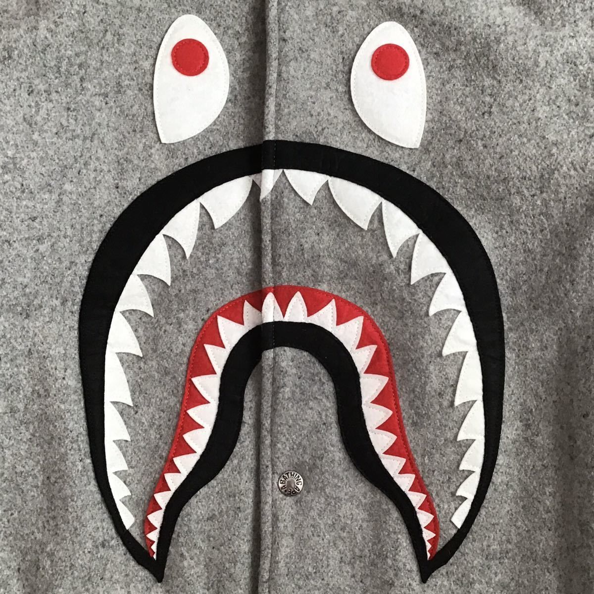 シャーク メルトン スタジャン Lサイズ a bathing ape BAPE shark  