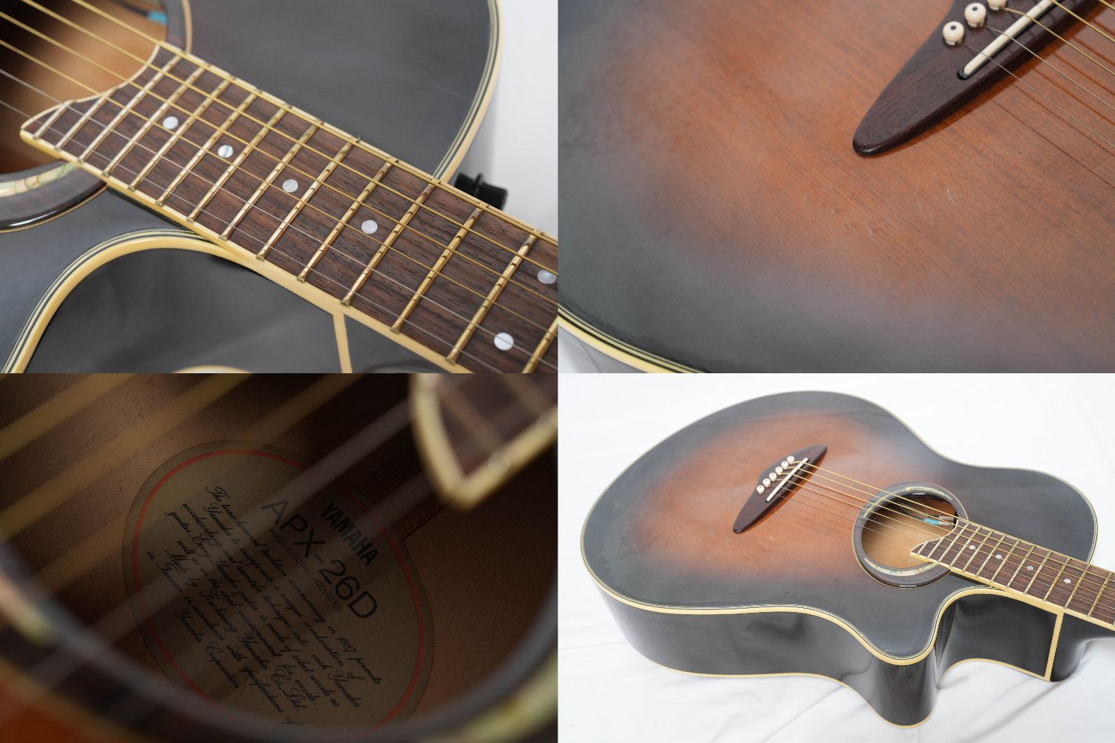 ヤマハAPX-26D ☆YAMAHA☆APX-26D Sunburst プリアンプ不良 80年代 HC付 ヤマハ