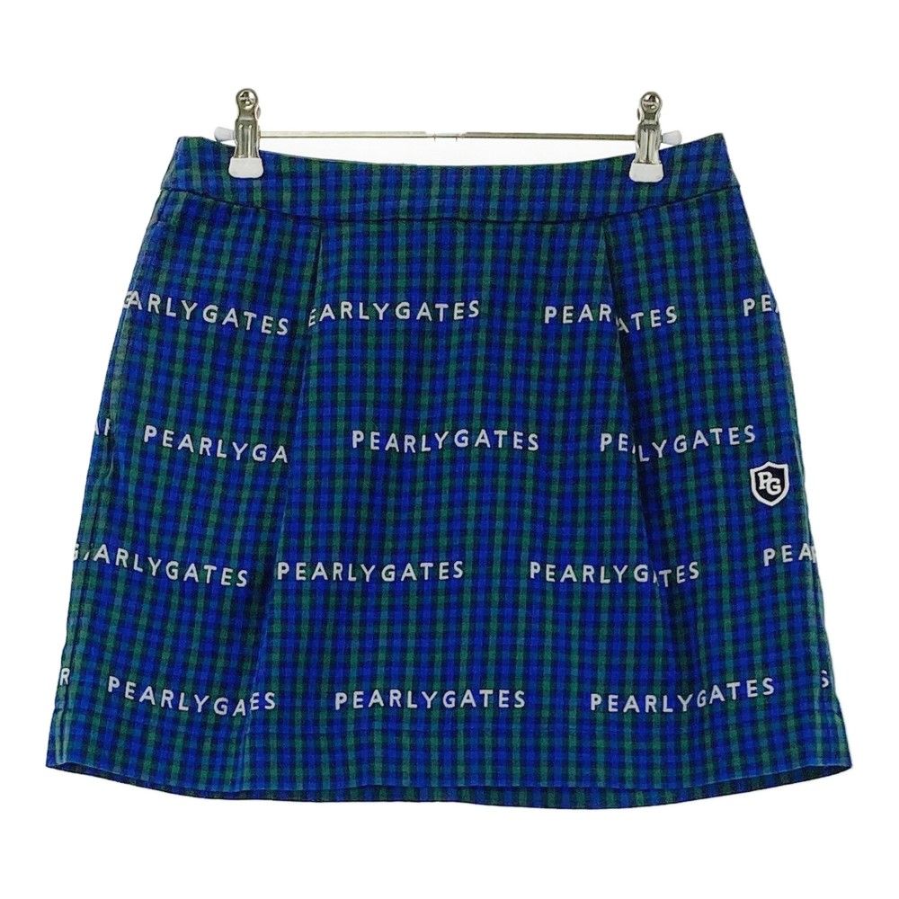 サイズ 0 PEARLY GATES パーリーゲイツ スカート チェック柄 ブルー系 240101219746 ゴルフウェア レディース ストスト