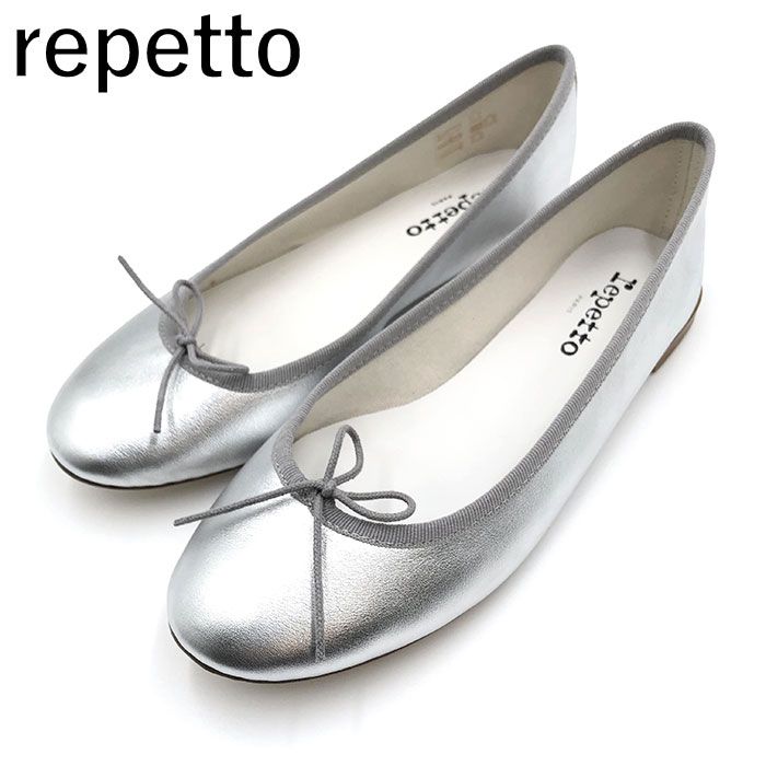 レペット repetto バレエシューズ リボン フラットシューズ ラウンドトゥ シルバー 未使用 - メルカリ