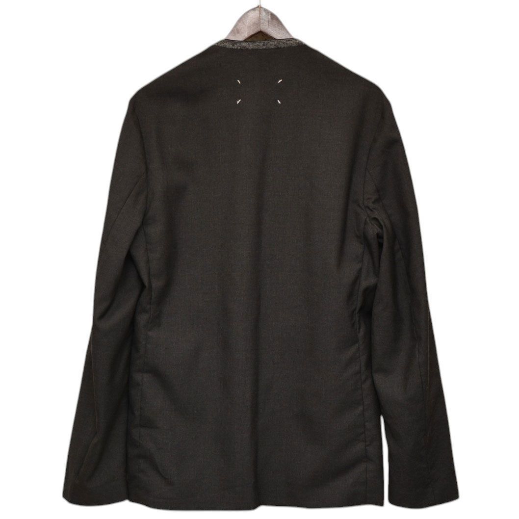 美品 メゾンマルジェラ19AW ウール ノーカラージャケット メゾンマルジェラのノーカラージャケット【YouTube解説付き