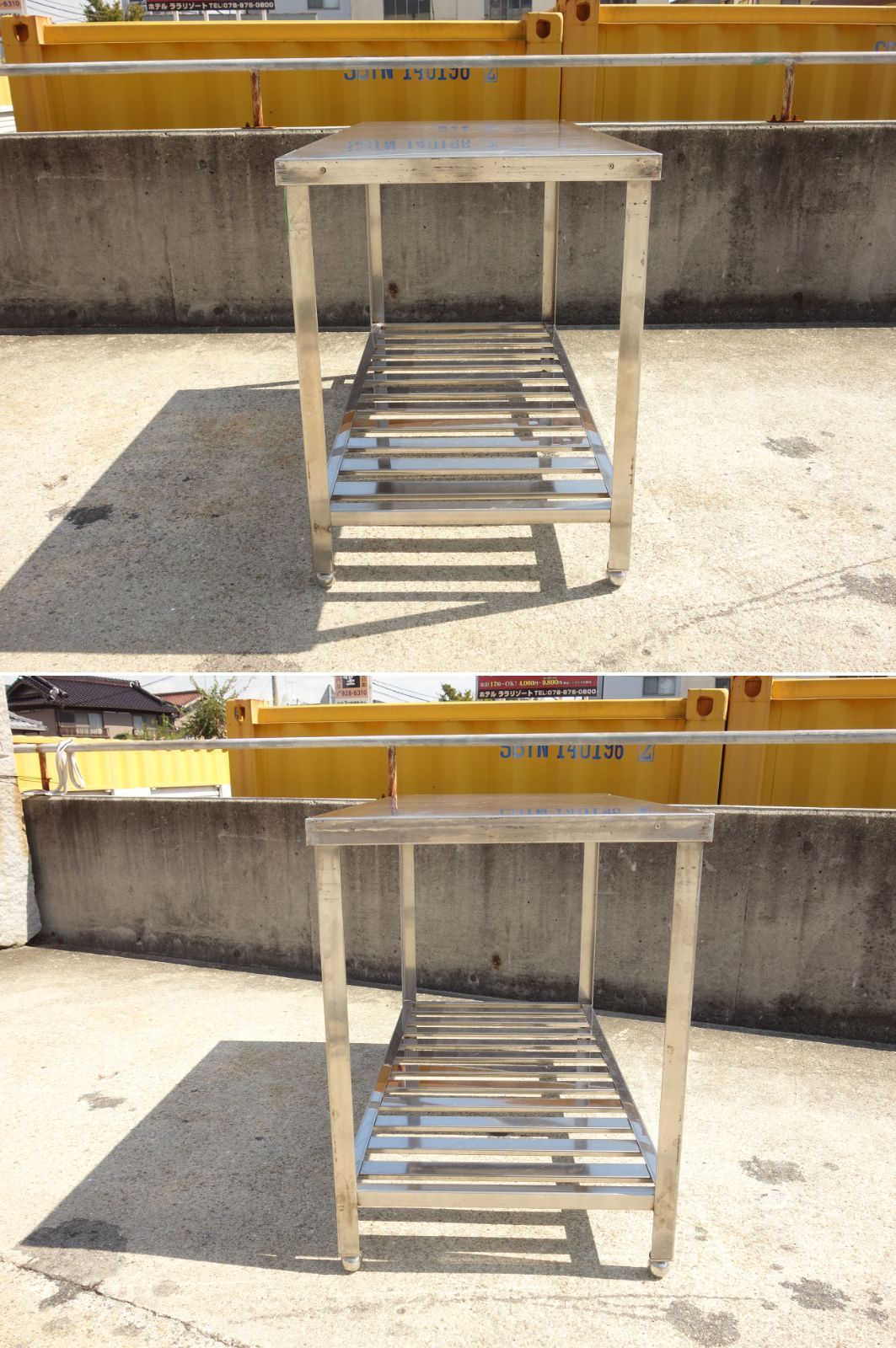  M 北沢産業 業務用 厨房 作業台 棚 ステンレス 幅1200×奥行600×高さ790 Fe 1950 作業台 ワークテーブル 脚立 はしご 足場