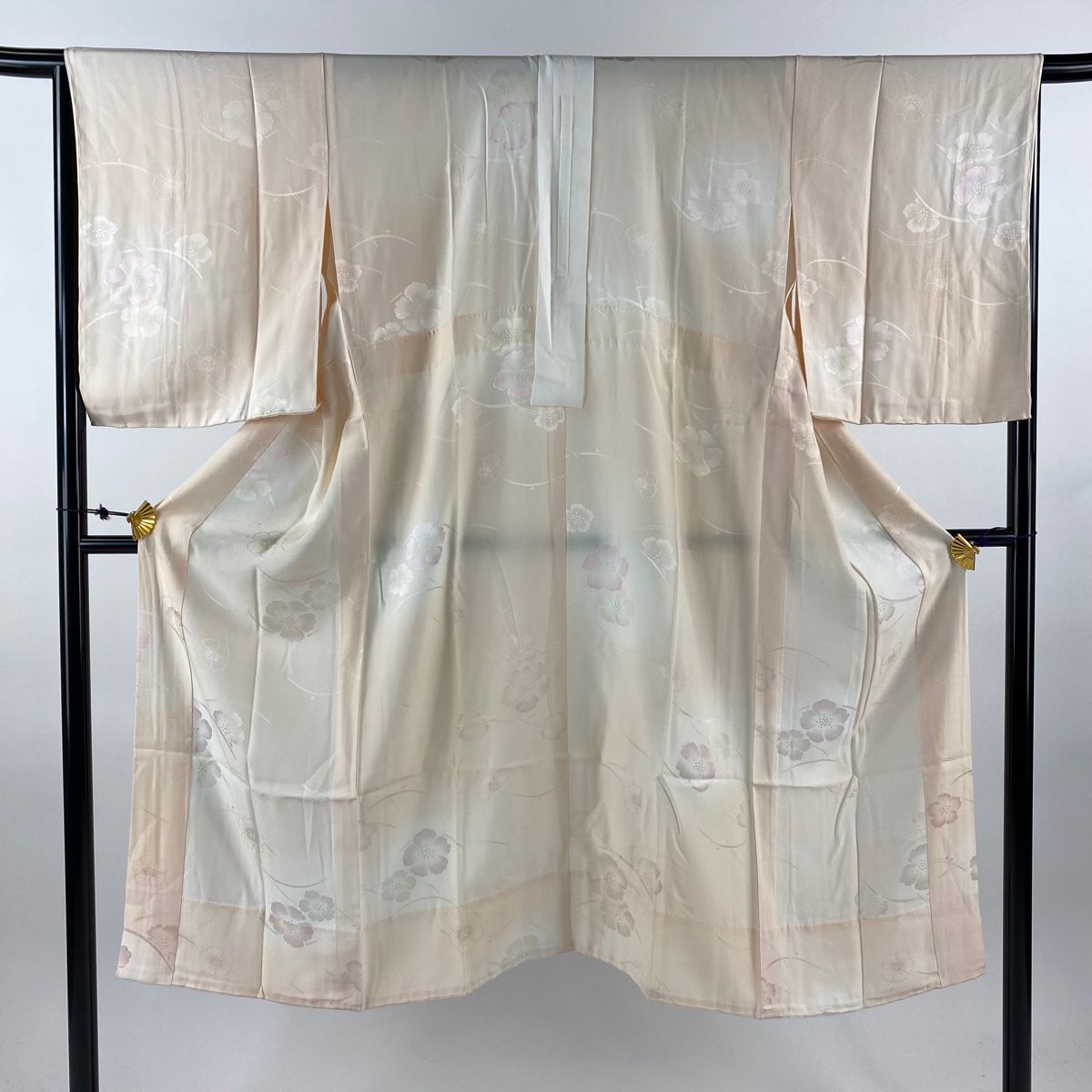 長襦袢 身丈133.5cm 裄丈66cm M 桜 ぼかし 薄ピンク 正絹 名品