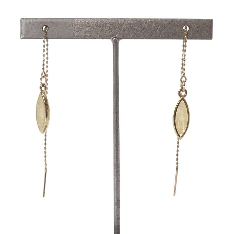 アガット agete シェルアメリカンピアス K10 ゴールド /YO24 - メルカリ