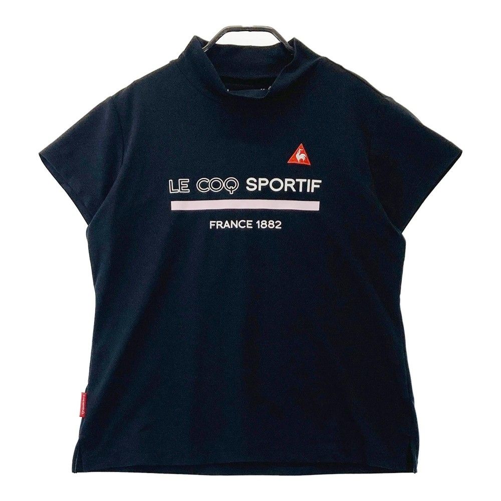 サイズ：LL LECOQ GOLF ルコックゴルフ  モックネック 半袖 Tシャツ  ブラック系 [240101277049]# ゴルフウェア レディース ストスト