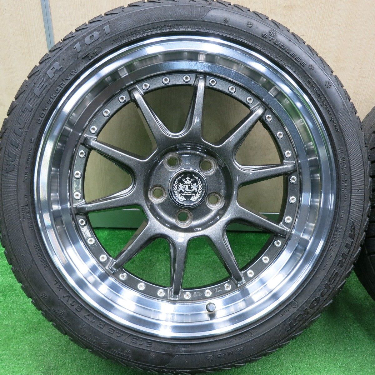 【直接取引限定】ATR ホイール タイヤ 215 45 17 PCD 100 5H 5部山ぐらい？ 送料無料] 深リム キレイ☆86 BRZ 等 SSR風デザイン 215⁄45R17