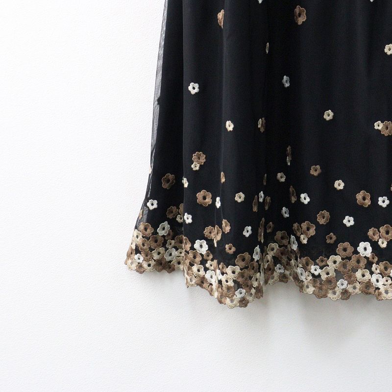 美品 2025SS エムズグレイシー M'S GRACY 小花刺繍チュール