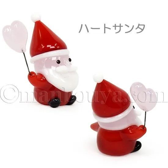 【美品】ファインアートミニチュアズ　サンタクロースと少女 クリスマス 飾り サンタクロース ガラス細工 ミニチュア 雑貨