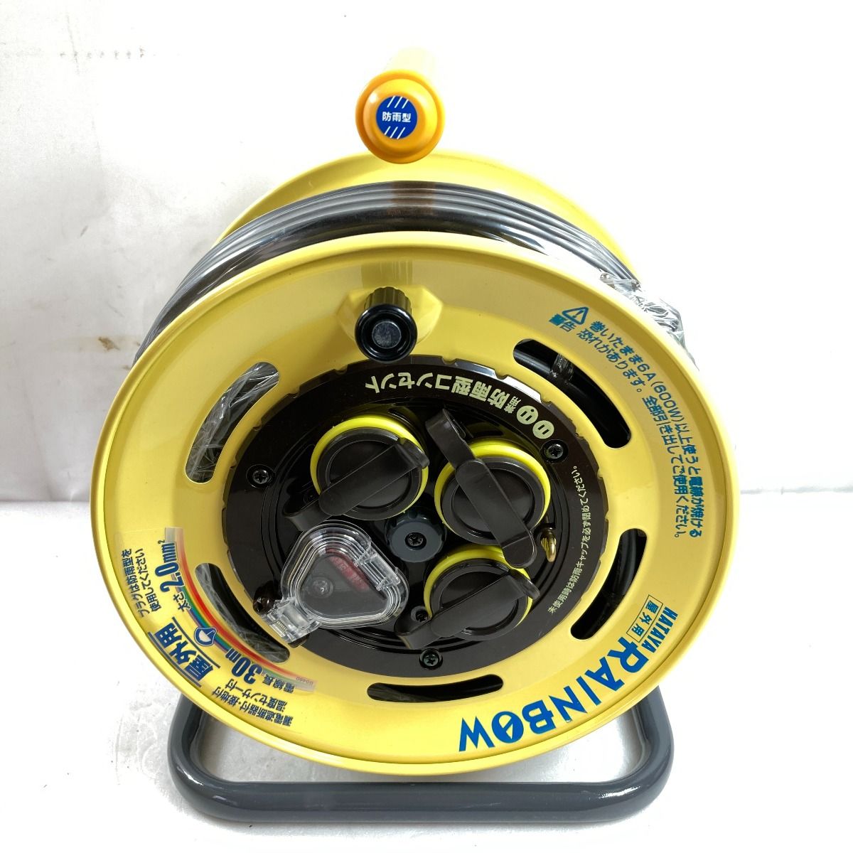 ＊＊HAYATA 電工ドラム 屋外用 RAINBOW 30m 漏電遮断器付 SBE-30KC イエロー