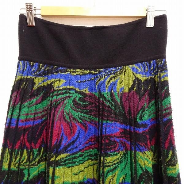 wnc ミッソーニ MISSONI スカート 44 黒 マルチ イタリア製 大きい