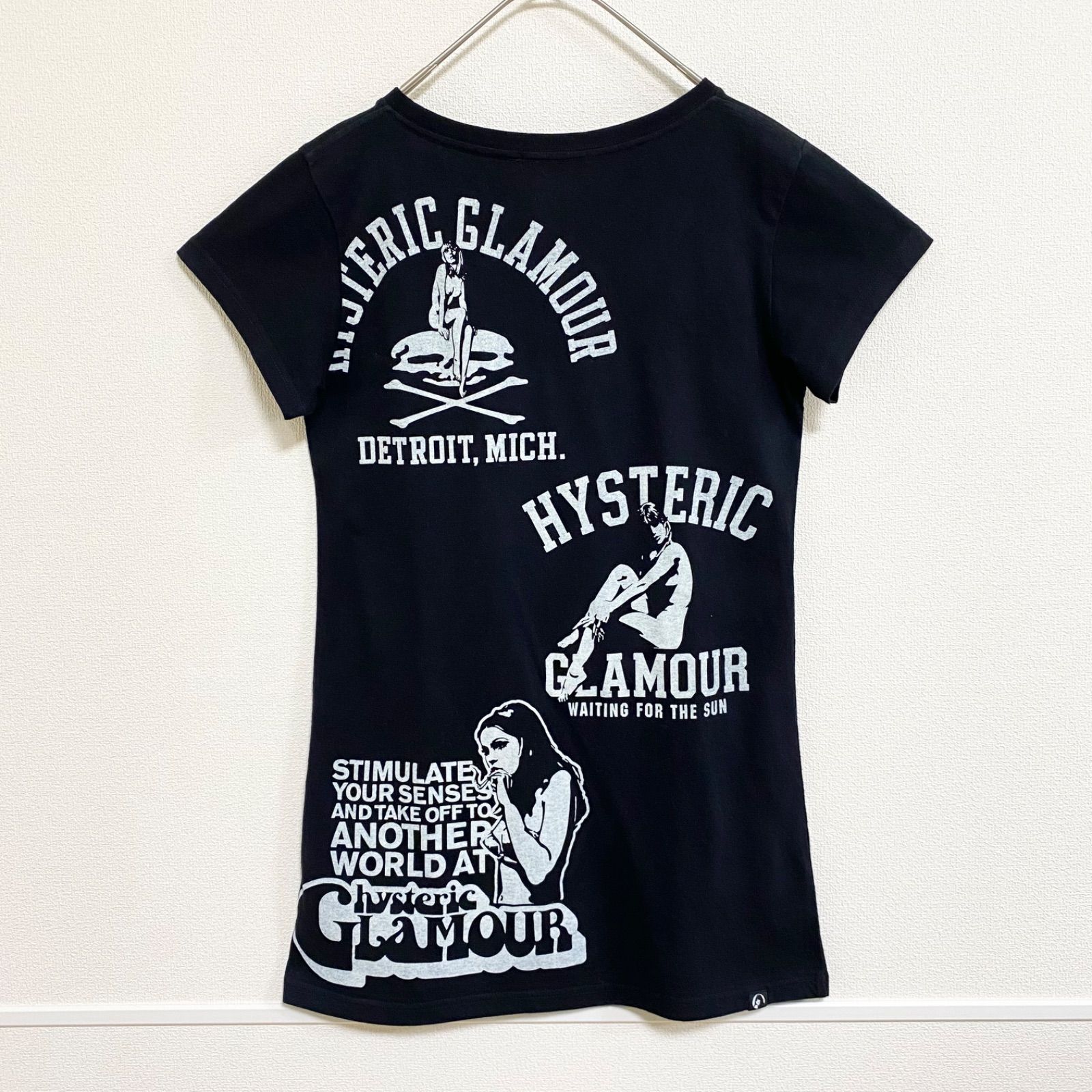 ヒステリックグラマー Tシャツ HYSTERIC GLAMOUR TEE 黒 ブラック レディース フリーサイズ ヒスガール y2k Y2K  ストリート女子 スト女 オゾンコミュニティ ヒスグラ