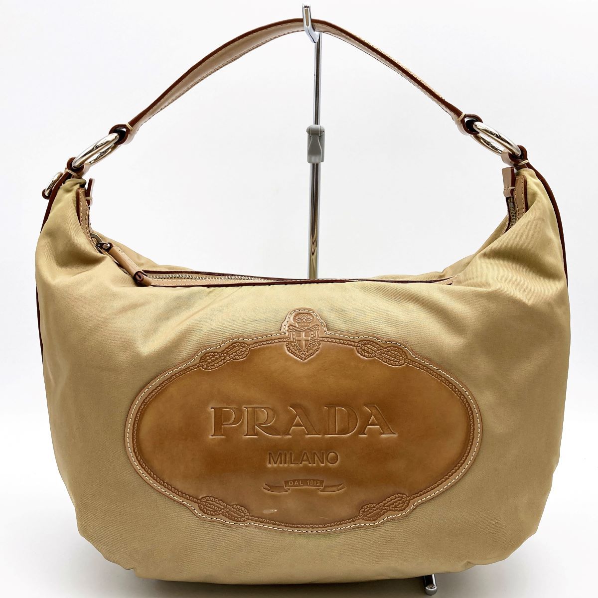 美品 PRADA プラダ ショルダーバッグ ホーボー 肩掛け バッグ 