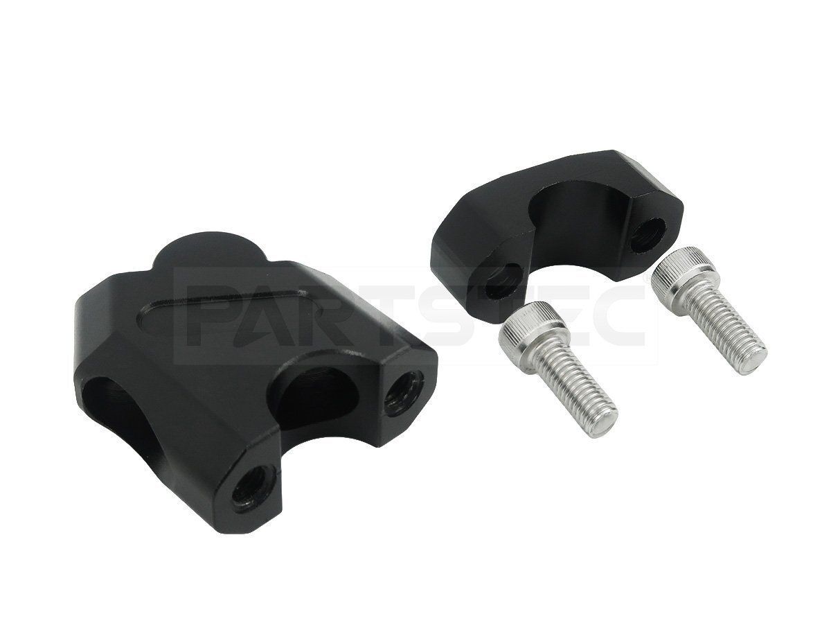 バイク ハンドル クランプ セットバック アルミ ブラック 22.2mm φ22.2