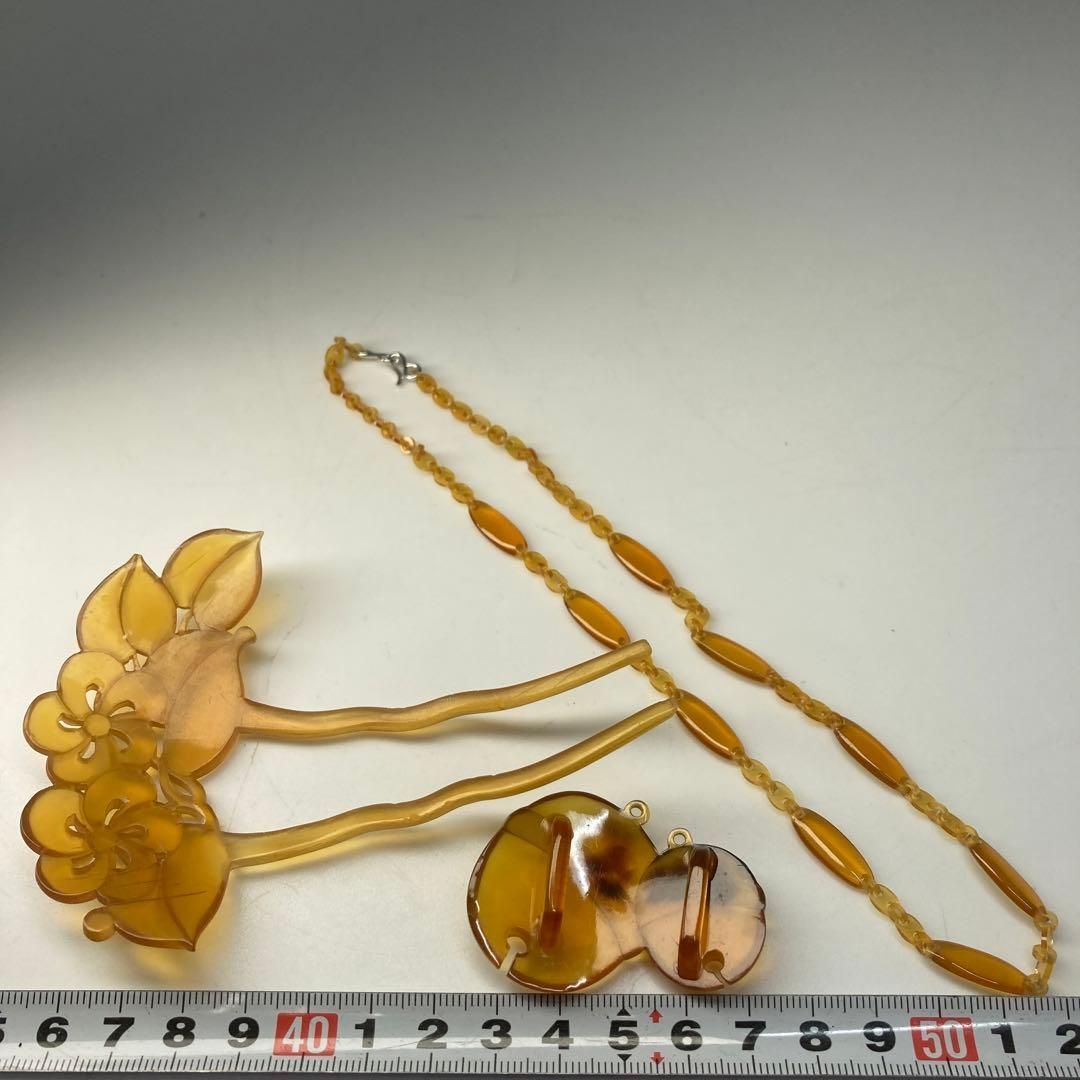 本白鼈甲 簪 帯留など 22g 東な6-0414ア⑨ DECORATOM_COM_BR