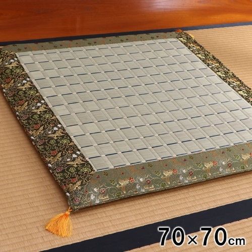 日本製 い草 御前座布団 盆 法事 仏前 掛川織 シンプル 約70×70cm 松川 1131070013502
