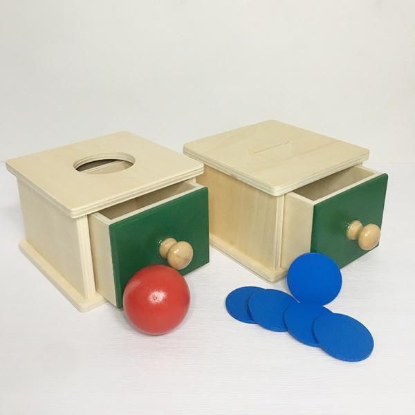 新品　3点セット　モンテッソーリ 玉落とし コイン落とし 知育玩具 木琴　ベビー モンテッソーリ ボール・コインおとし#2 Montessori Ball Coin Box