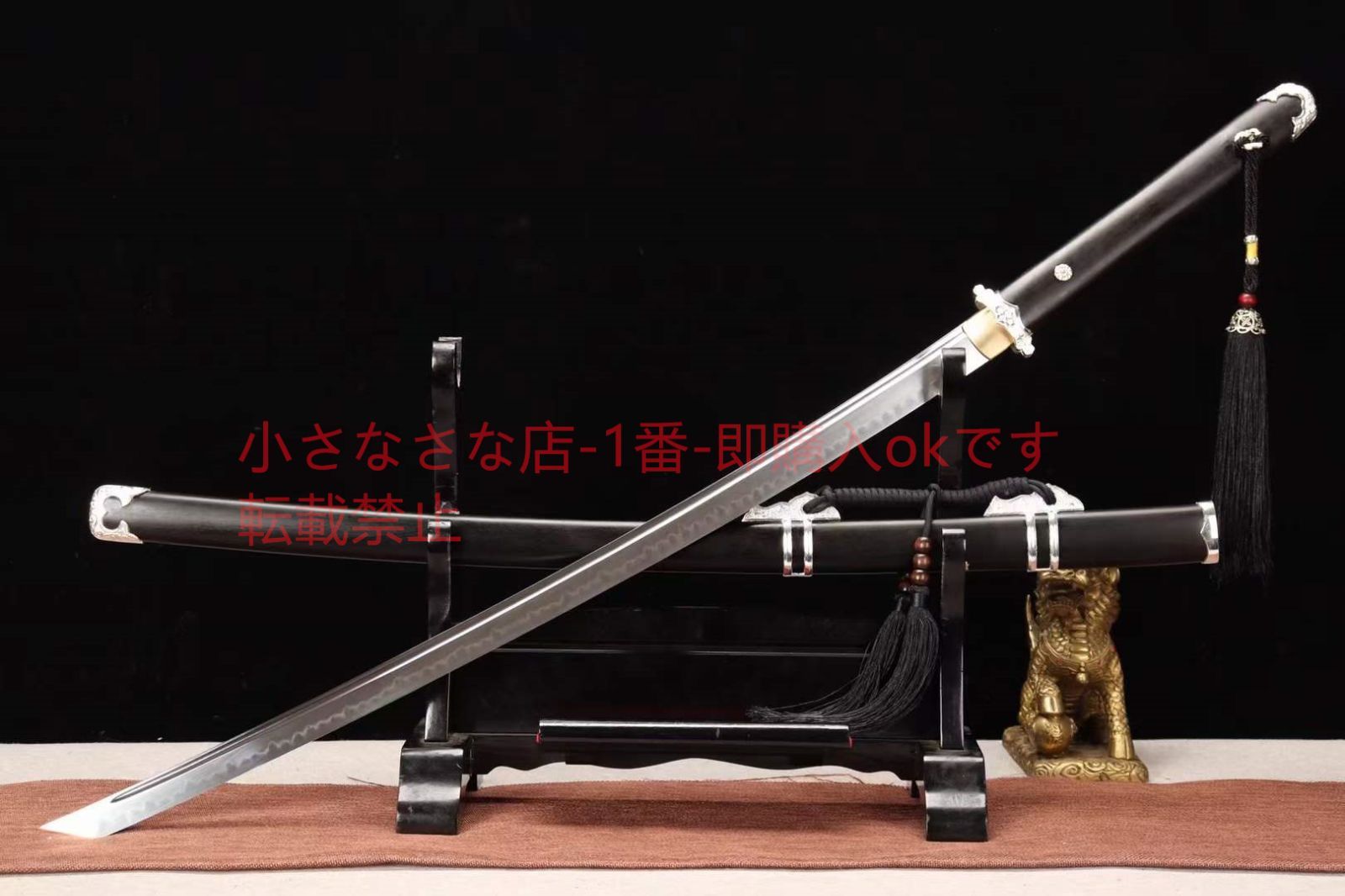 日本製 26寸黒木T10焼刃唐刀-オプティマス 刀装具 武具 武具 日本刀 