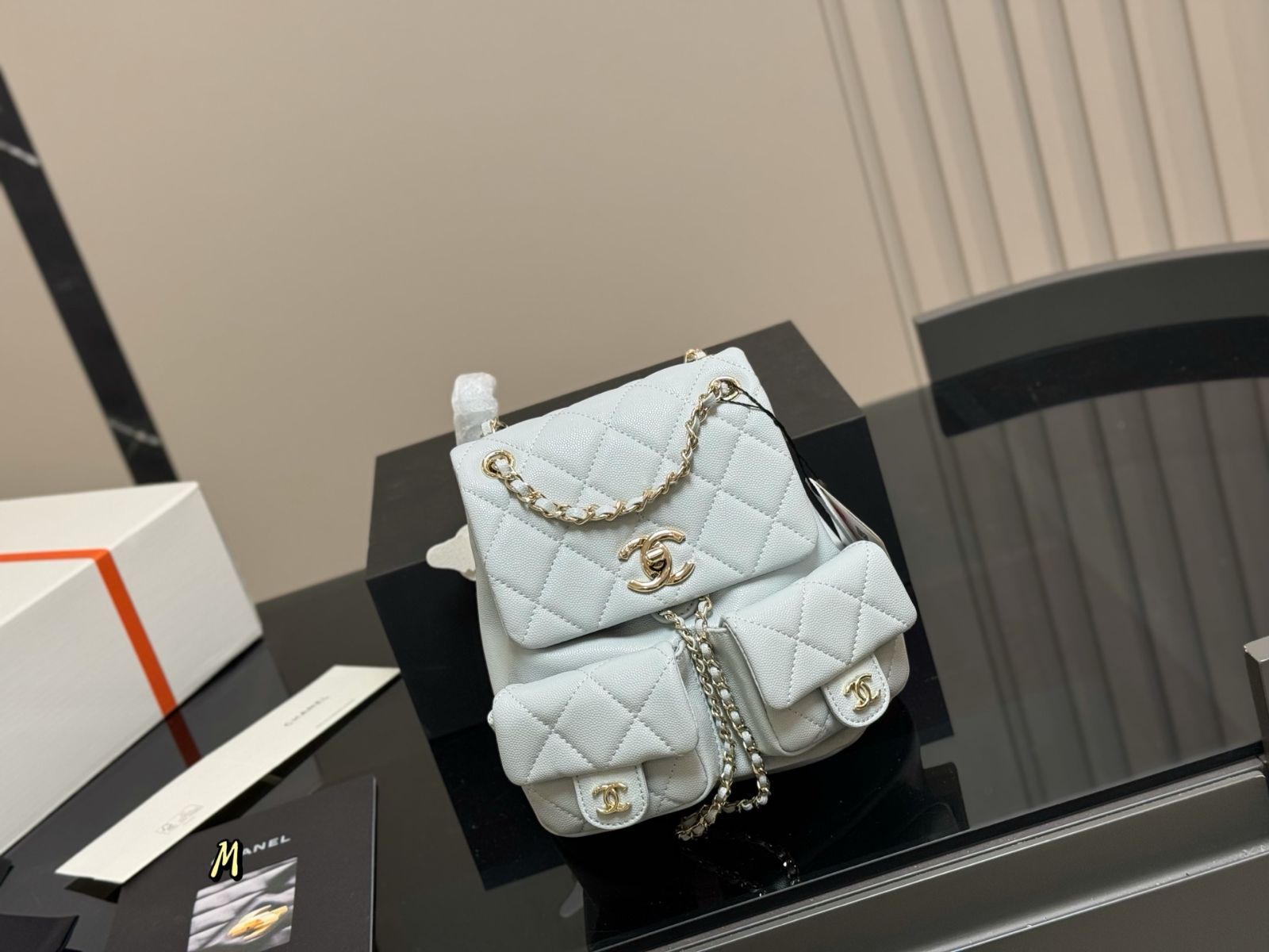 今日 CHANEL Duma バックパック 23P ブラック - ゴールド 小青蛙柄 今在庫 -WTO輸入5