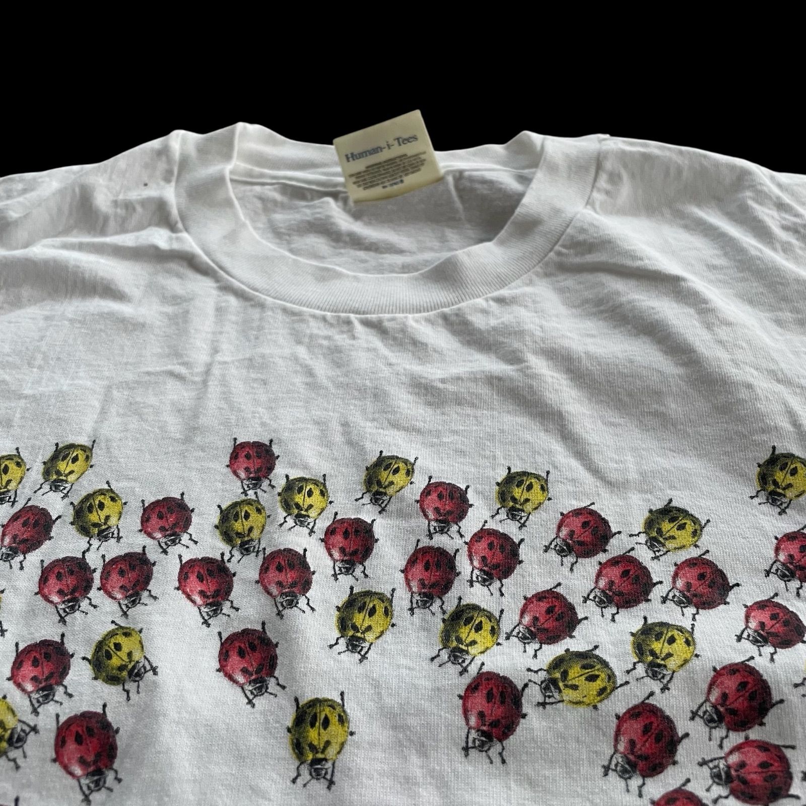 90s Human i Tees USA製 アートTシャツ 昆虫 アニマル てんとう