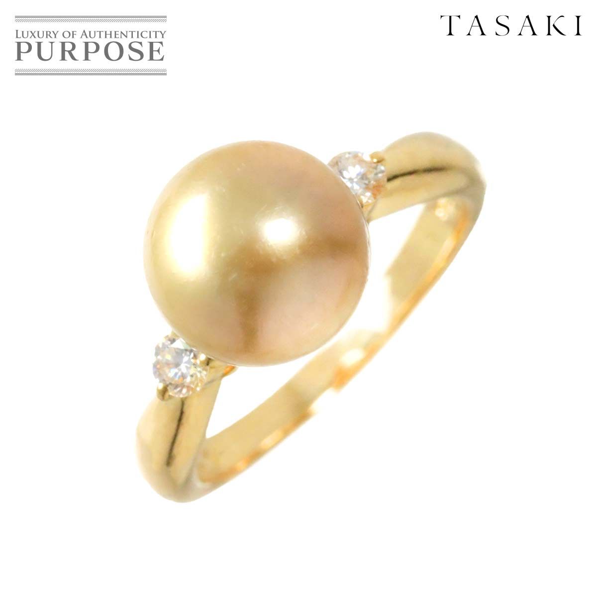 もりのくまさん専用　TASAKI　パールダイヤモンドリング　k18 TASAKI 送料無料 K18 パール ダイヤモンド イエローゴールド