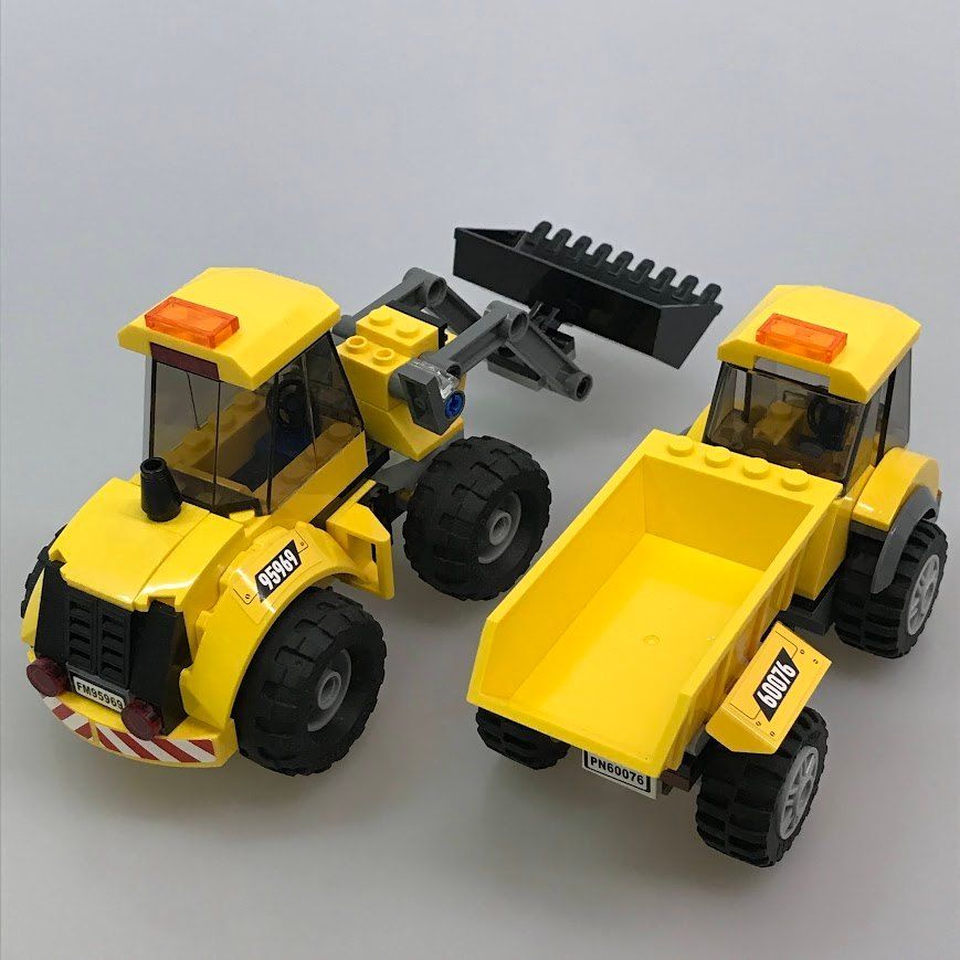 正規品 LEGO レゴ 街シリーズ 60076 ビル解体工事現場 HD-005 シティ クレーン車 ブルドーザー 371