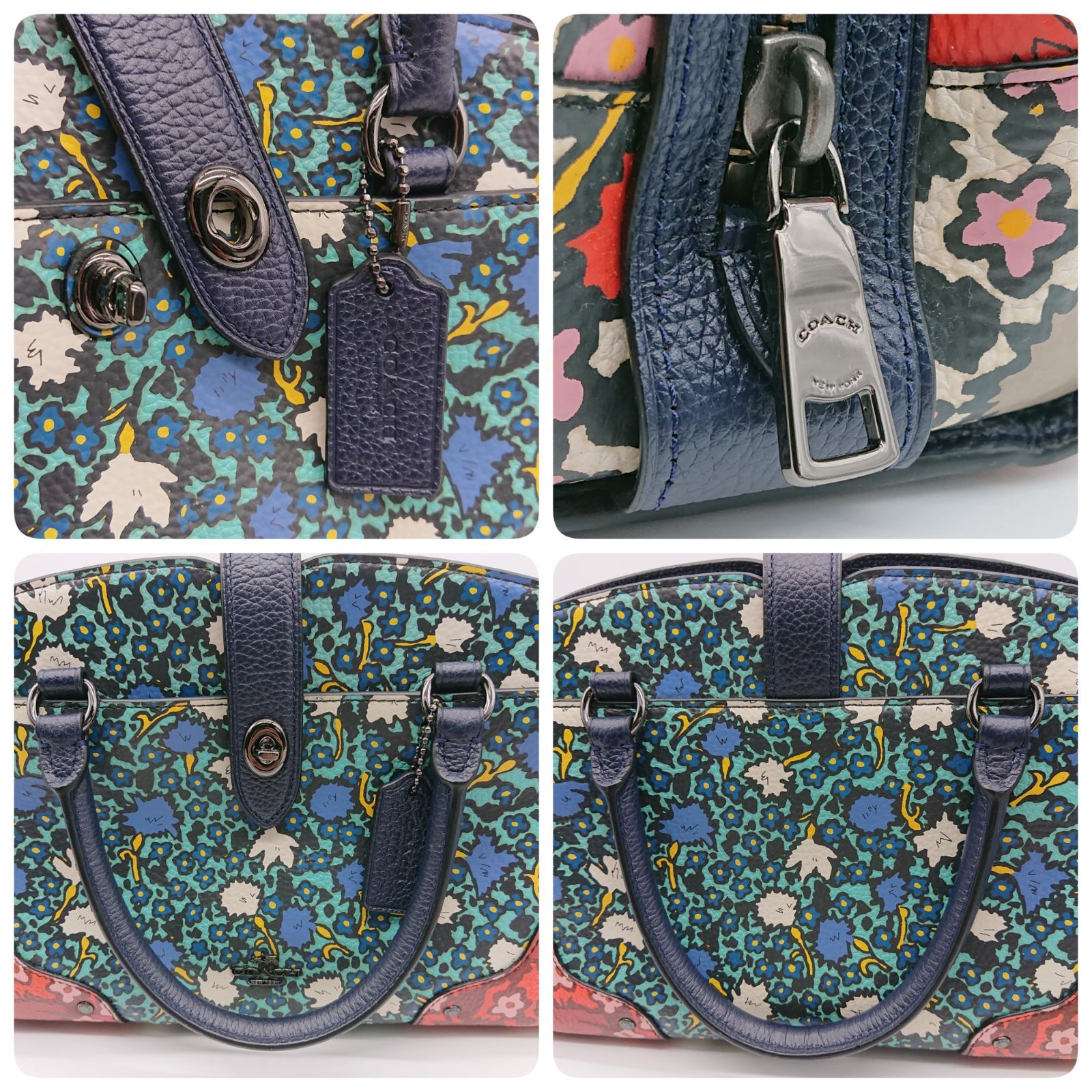 COACH コーチ 2WAY ショルダーバッグ 57703 花柄 ハンドバッグ COACH コーチ 2WAY ショルダーバッグ 57703 花柄 ハンドバッグ