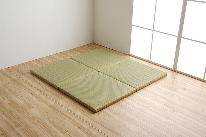 国産 い草 日本製 置き畳 ユニット畳 簡単 和室 6層 約70×70×4.5cm 単品 置き畳 い草 ユニット畳 「 マット 約70×