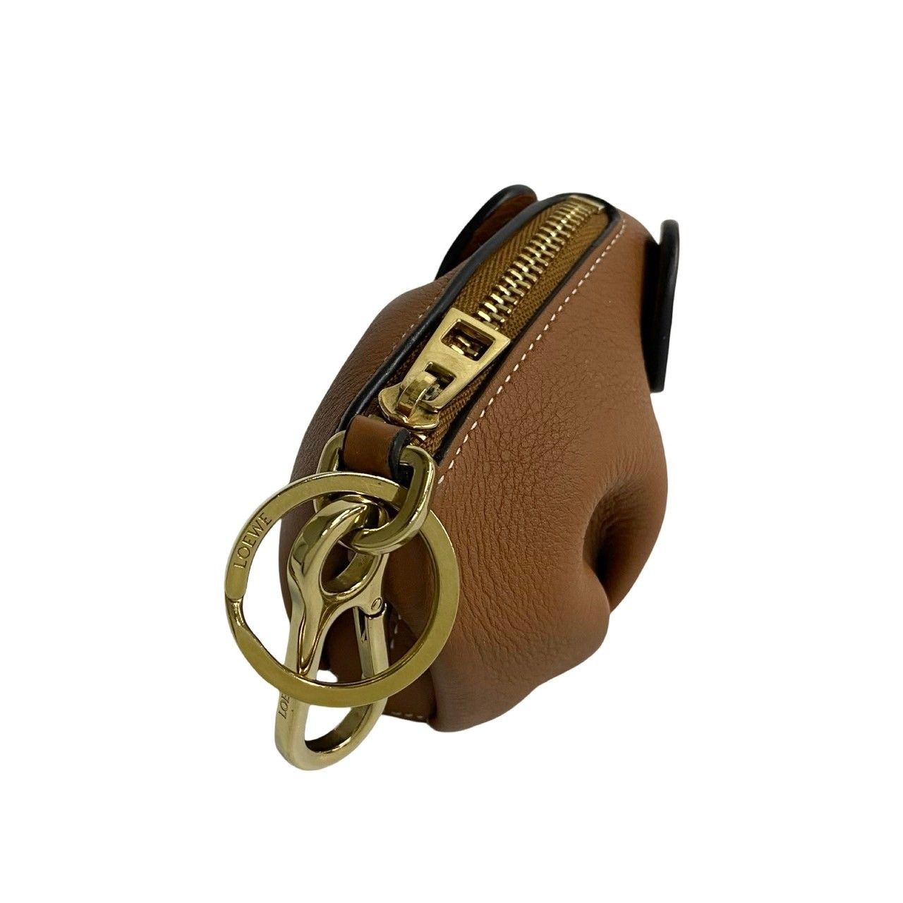 ほぼ未使用 希少品 LOEWE ロエベ 像 コインケース レザー 本革 小銭 