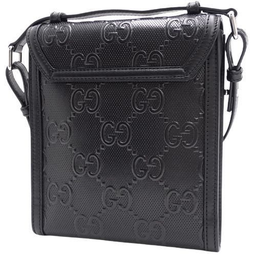 新品 GUCCI ショルダーバッグ メッセンジャーバッグ ブラック 完売商品 GUCCI(グッチ) メッセンジャーバッグ ショルダーバッグ GGエンボス