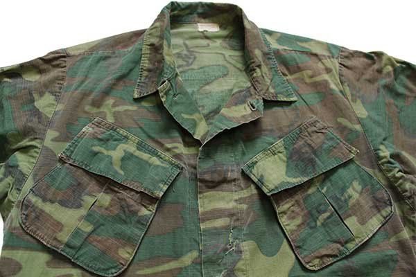 60s USMC 米軍 グリーンリーフカモ ジャングルファティーグ ジャケット 60s 米軍 USMC ERDL グリーンリーフカモ ジャングルファティーグ