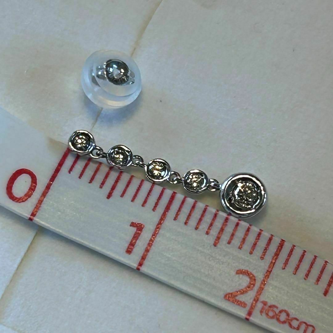 コーデ*片方売りK18WG18金ダイヤモンドデザインピアス 刻印有