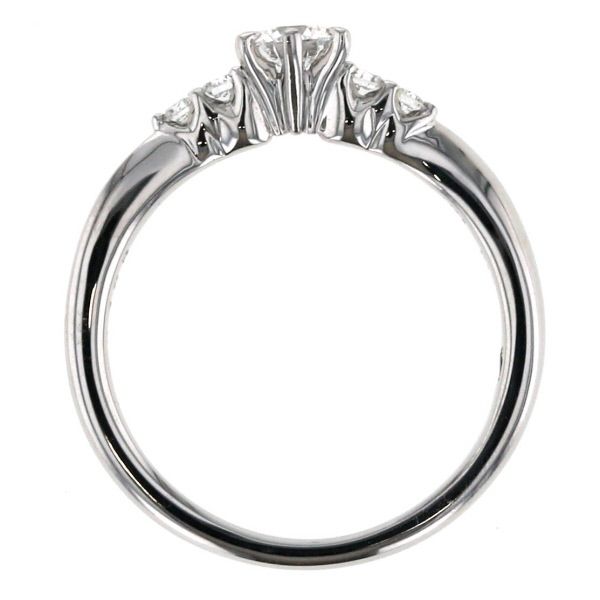4℃ ヨンドシー Pt950 プラチナ リング ダイヤモンド 0.168ct 5粒 E 
