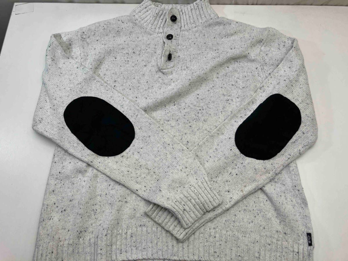 CHAPS チャップス ハーフボタン コットンニット 古着 ニット Lauren ハーフジップ エルボーパッチ - コットン ラルフローレン セーター Ralph ブラウン ハーフボタンコットンニット