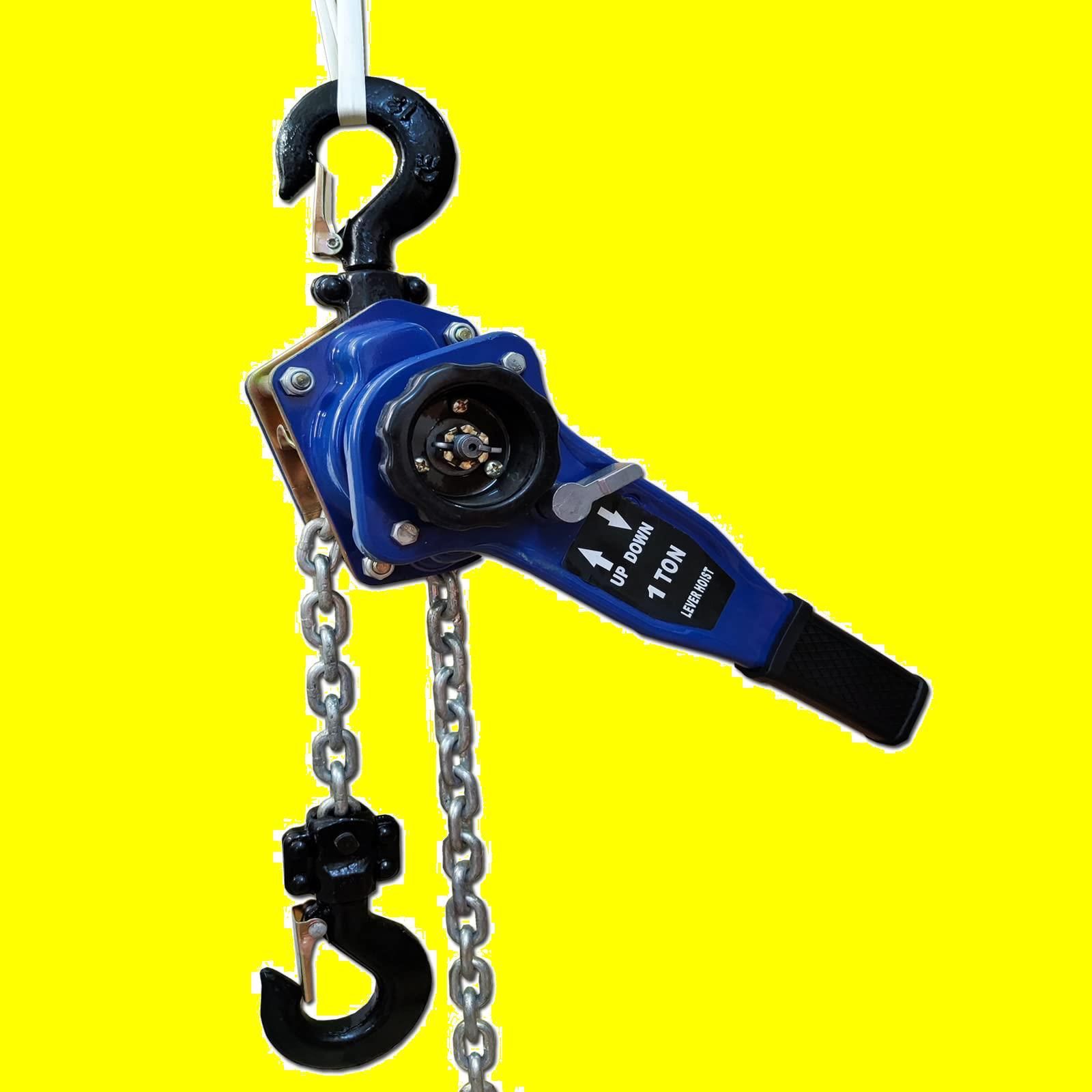 在庫処分 チェーンブロック レバーホイスト 1ton 3m 1000kg チェーンブロック ガッチャ 荷締め機 牽引機チェーン ローラー 荷締機 チェーン ホイスト 固定 工具 1T|3m