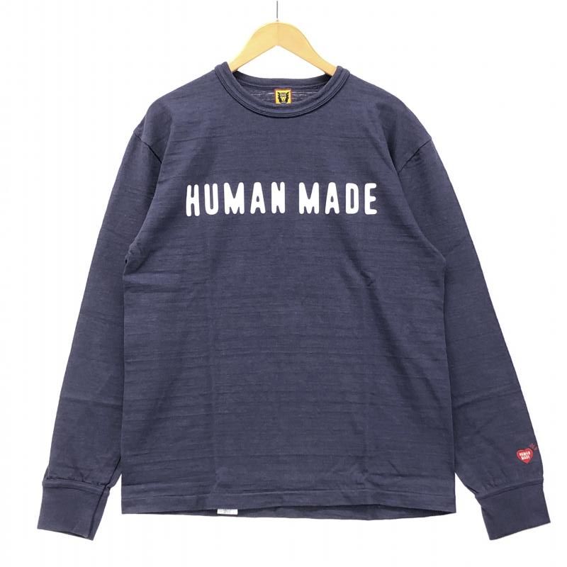 中古】HUMAN MADE CLASSIC L/S T-SHIRT ロンT L ネイビー ヒューマン