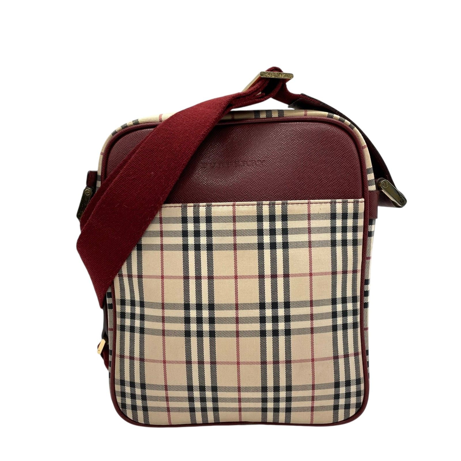 極美品✨ バーバリー ショルダーバッグ ノバチェック レザー