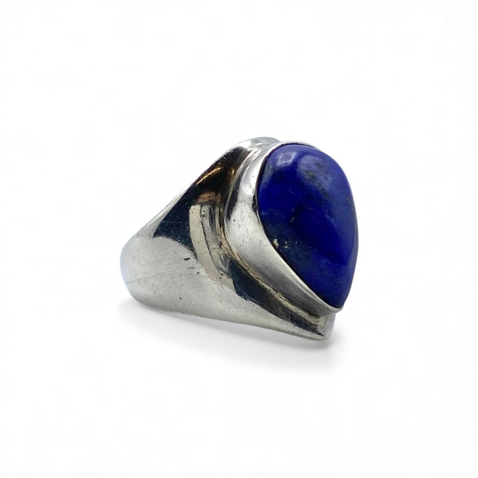 真実の石】ラピスラズリ Silver 925 刻印 90s Vintage Ring シルバー 