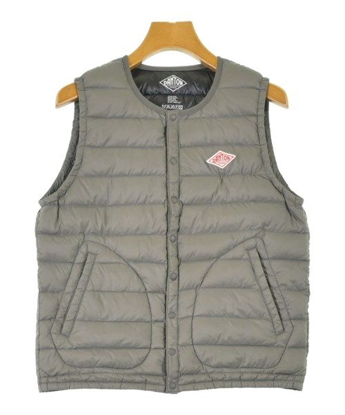 DANTON　ダウンベスト　カーキ色　中古　美品 DANTON ダウンベスト カーキ