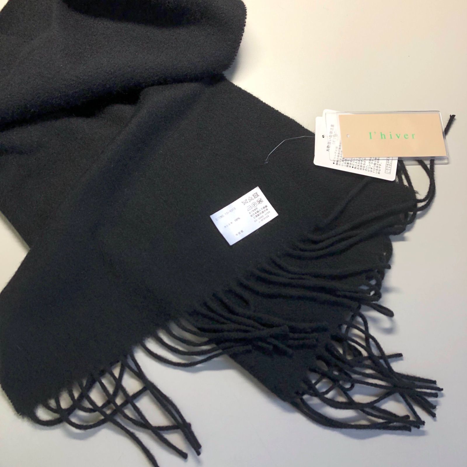 新品 カシミヤ 100％ フリンジマフラー I 