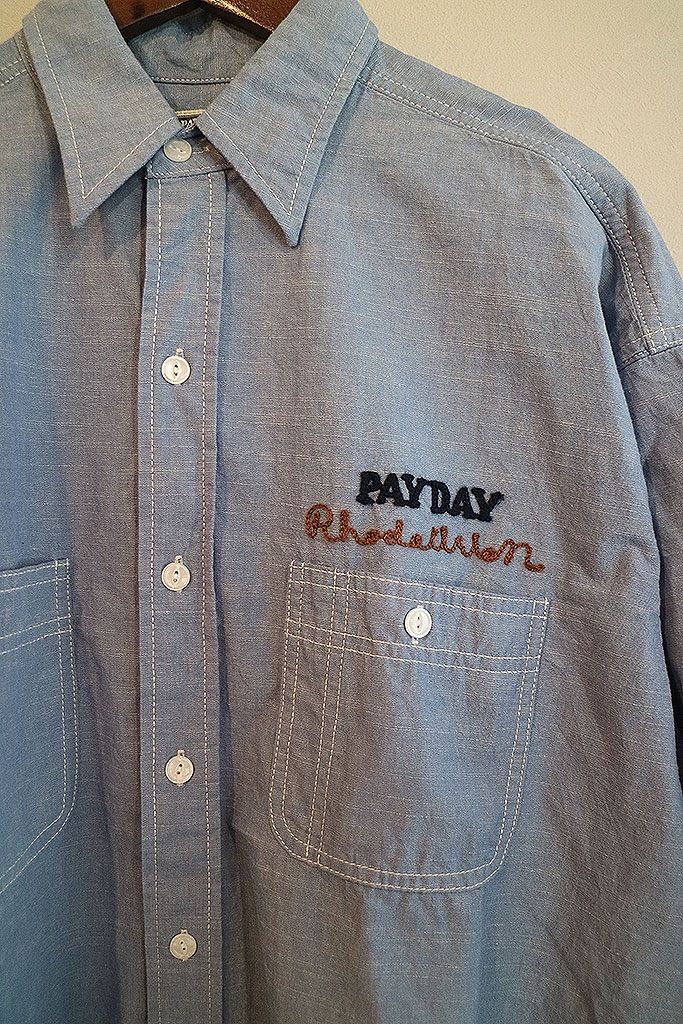 RHODOLIRION × PAY DAY Work Shirt Chambray ロドリリオン ペイデイ ワーク シャンブレー シャツ 1 -  メルカリ