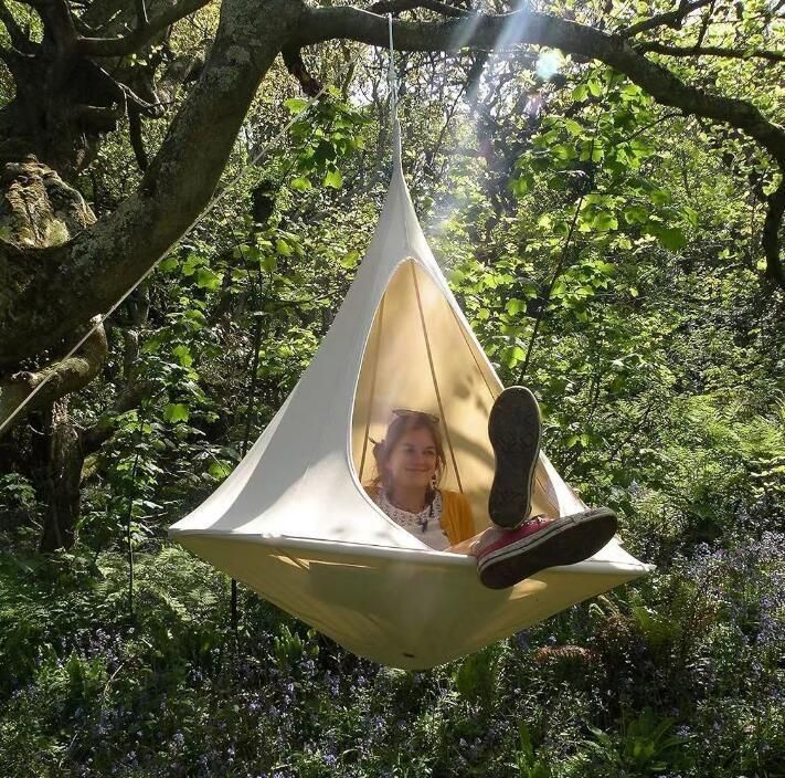 ハンモックチェア コニカル UFO 吊り下げ ハンギングスイングガーデンハンモック 大人＆子供兼用 屋内/屋外用 楕円形 キャンプ 折りたたみ 付き ハンモックチェア コニカル UFO 吊り下げ ハンギングスイングガーデン