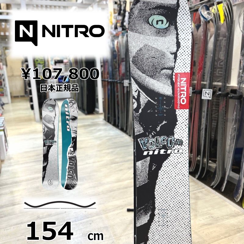 メンズ スノーボード 板 154cm NITRO ALTERNATOR X VOLCOM ナイトロ オルタネーター 25-26 カービング キャンバー