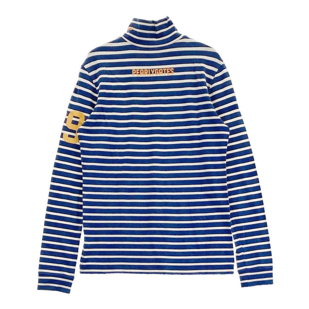 新品 【サイズ5】【ボーダー】パーリーゲイツ 長袖 モックネック