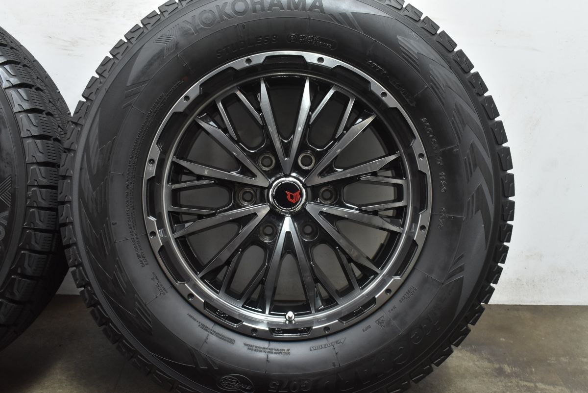 バリ溝 マイスター LMG 17in 8J 25 ヨコハマ アイスガードG075 265 65R17 製 プラド ハイラックス トライトン D-MAX FFCRYSTALESIA_COM