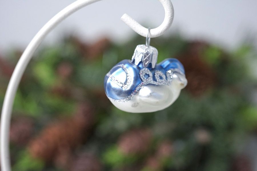 ポーランドのミニクリスマスガラスオーナメントbombkiボートgx-656