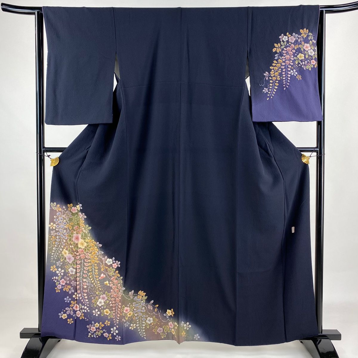 付下げ 身丈159cm 裄丈64.5cm M 袷 翠山工房 やまと 落款 辻が花 金彩  